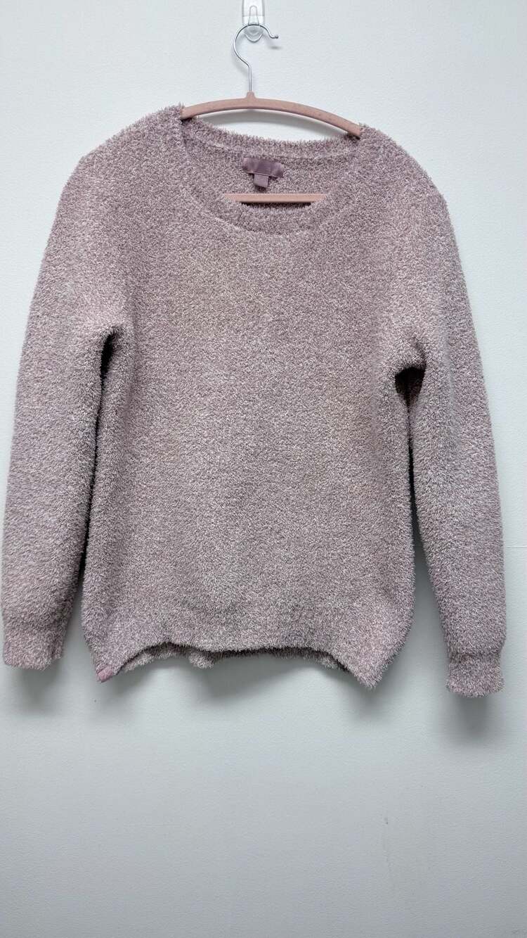 Barefoot Dreams Pullover Chunky Soft Purple Heather Sweater Size S